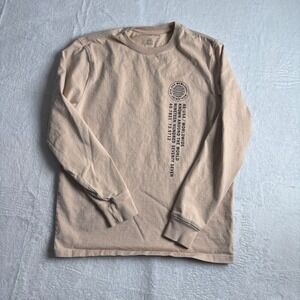 American Eagle Tee Shirt Mens Medium Brown Long Sleeve Standard Fit Pullover‎ *